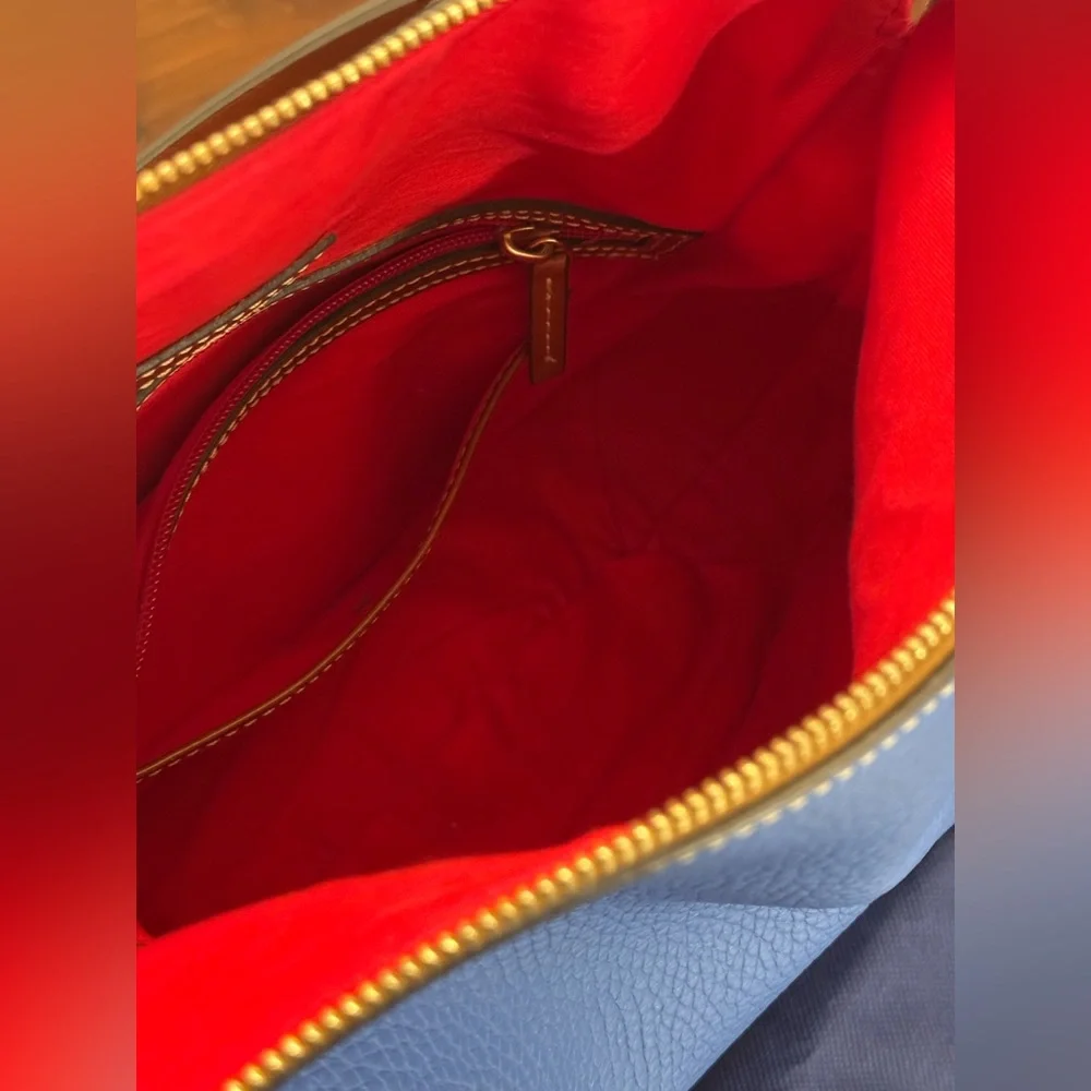 Dooney and Bourke pebble grain Twist Strap Hobo in azure. - Picture 7 of 10